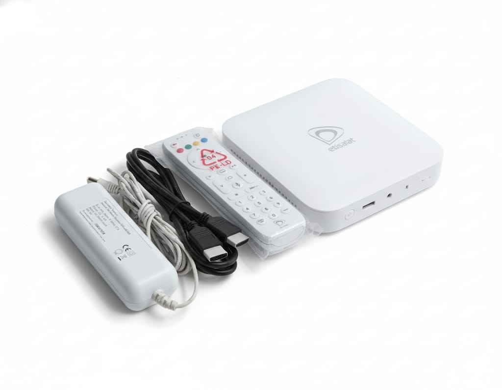 Imported Etisalat Smart Android TV Box – 4K True Quality for Any LED TV